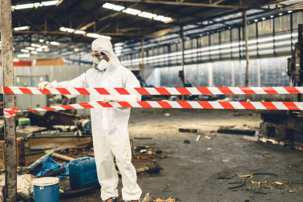Professional Biohazard Cleanup technician working in Louisville, KY